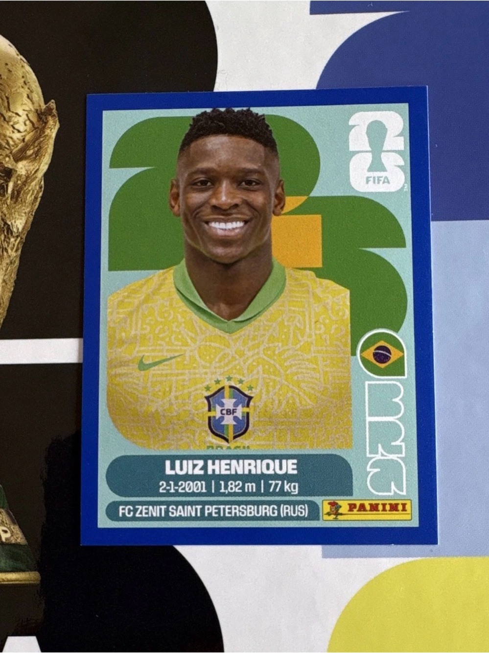 Panini FIFA World Cup 2026 Luiz Henrique Brazil Sticker BRA 12 blue parallel